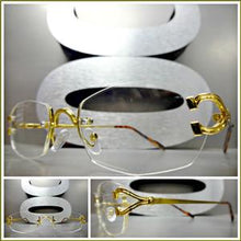 Classy Rimless Clear Lens Glasses- Gold Frame