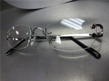 Classy Rimless Clear Lens Glasses- Silver Frame
