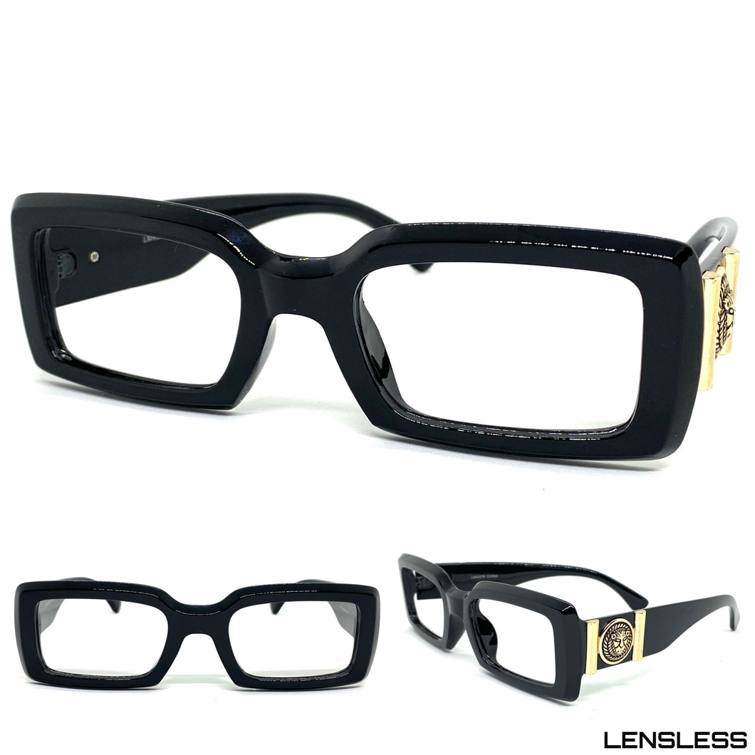 Men's Classic Retro Hip Hop Style Lensless Eye Glasses- Frame Only NO Lens 4378