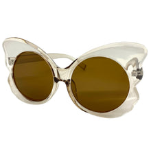 Ladies Oversized Vintage Retro Butterfly Style SUNGLASSES Huge Nude Frame 80296
