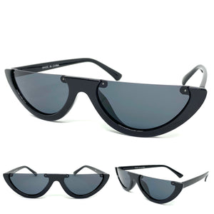 Women's Classy Elegant Modern Retro Style SUNGLASSES Funky Black Frame 80900