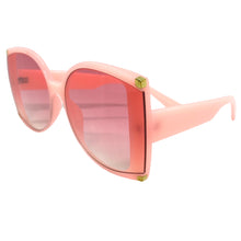 Women's Oversized Vintage Retro Butterfly Style SUNGLASSES Large Pink Frame E1595