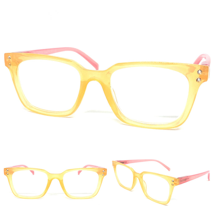 Classic Funky Modern Retro Style READING GLASSES READERS Lens Strength +1.75