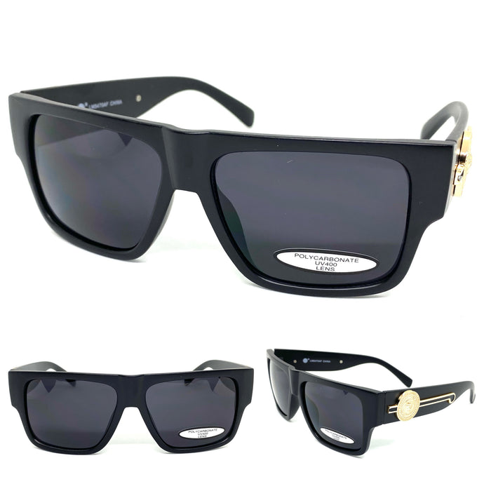 Men's Classic Retro Hardcore Hip Hop Style SUNGLASSES Matte Black Frame 5470