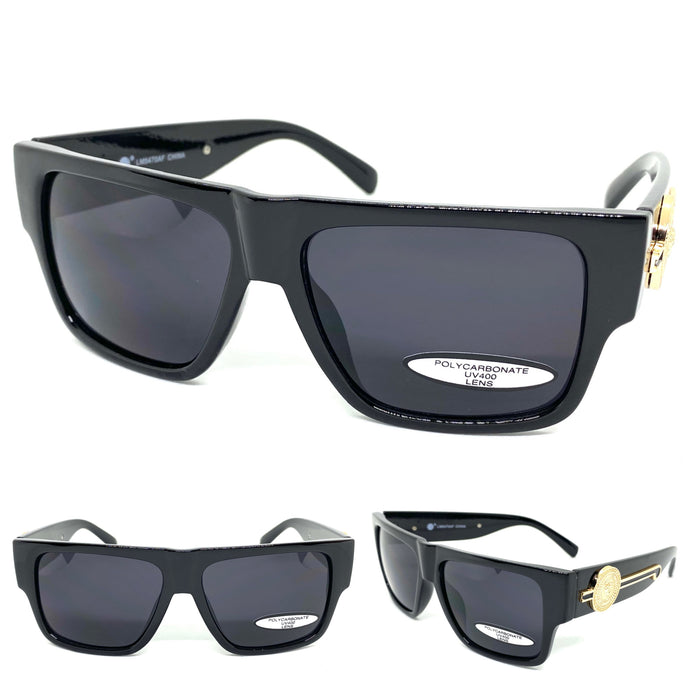 Men's Classic Retro Hardcore Hip Hop Style SUNGLASSES Black Frame 5470