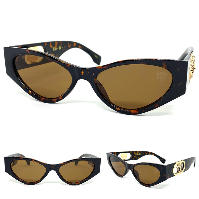 Exaggerated Vintage Retro Cat Eye Style SUNGLASSES Funky Black Frame 4076