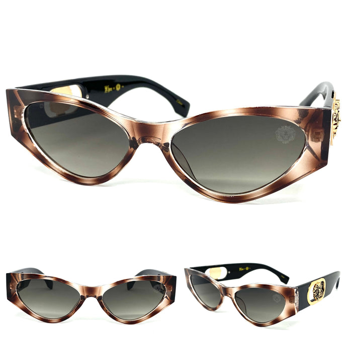 Exaggerated Vintage Retro Cat Eye Style SUNGLASSES Funky Leopard Frame 4076