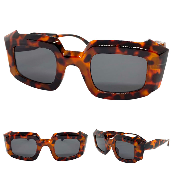 Classic Vintage Retro Style SUNGLASSES Leopard Frame with Dark Lens 80402