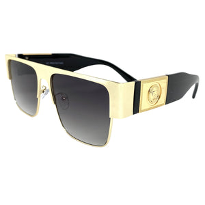 Classic Luxury Designer Hip Hop Style SUNGLASSES Gold & Black Frame 27614