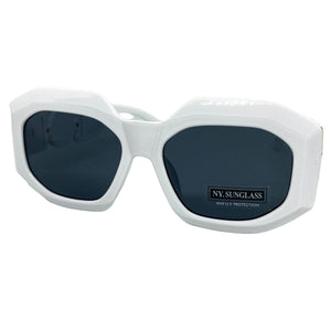 Classic Retro Luxury Designer Fashion SUNGLASSES Thick White Frame 8244