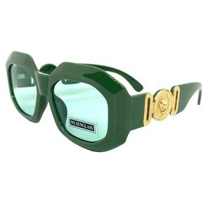 Classic Retro Luxury Designer Fashion SUNGLASSES Thick Green Frame 8244