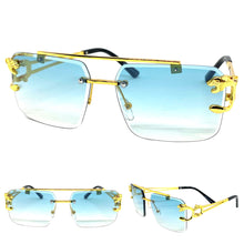 Classy Elegant Luxury Designer Hip Hop Style SUNGLASSES Gold Frame E0945