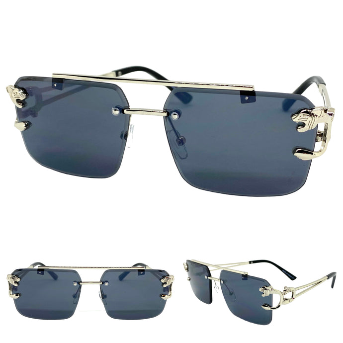 Classy Elegant Luxury Designer Hip Hop Style SUNGLASSES Silver Frame E0945