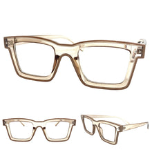 Classic Vintage Retro Style Clear Lens EYEGLASSES Nude Optical Frame - RX Capable 5202
