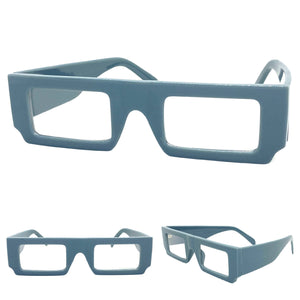 Exaggerated Modern Retro Style Clear Lens EYEGLASSES Gray Optical Frame - RX Capable 81136