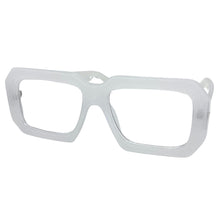 Copy of Oversized Vintage Retro Style Clear Lens EYEGLASSES Large Thick White Optical Frame - RX Capable 81132