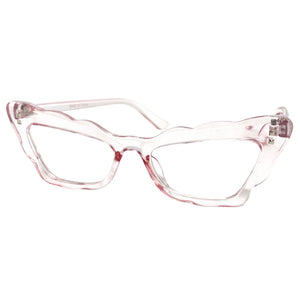 Classic Vintage Retro Cat Eye Style Clear Lens EYEGLASSES Pink Optical Frame - RX Capable 81121