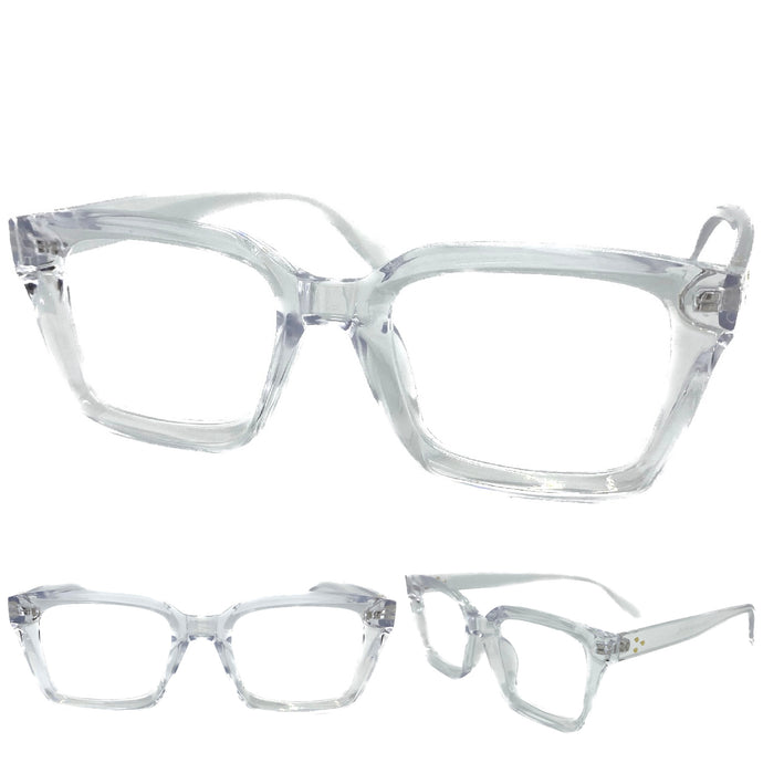 Classic Vintage Retro Style Clear Lens EYEGLASSES Transparent Optical Frame - RX Capable 5101