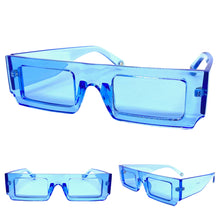 Classic Modern Retro Style SUNGLASSES Blue Frame 5034