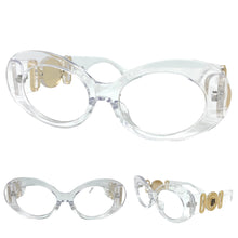 Oversized Exaggerated Retro Style Clear Lens EYEGLASSES Large Thick Transparent Oval Frame 4078