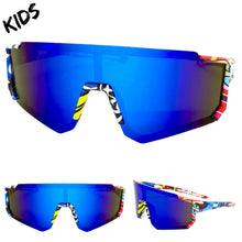 Kids Boys Retro Sporty Baseball Cycling Wrap Around Style SUNGLASSES Ages 6-12