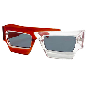 Classic Modern Retro Raver Party SUNGLASSES Funky Red Frame 2124