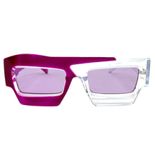 Classic Modern Retro Raver Party SUNGLASSES Funky Fuchsia Frame 2124