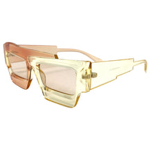 Classic Modern Retro Raver Party SUNGLASSES Funky Champagne Frame 2124