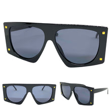 Oversized Modern Retro Style SUNGLASSES Large Black Frame 8288