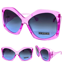 Oversized Vintage Retro Style SUNGLASSES Huge Fuchsia Frame 9862