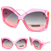 Oversized Vintage Retro Style SUNGLASSES Huge Pink Frame 9862