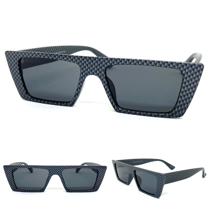 Classic Modern Contemporary Retro Style SUNGLASSES Carbon Fiber Frame 80365