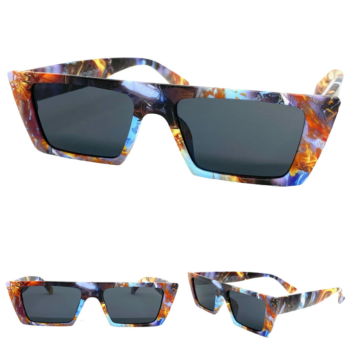 Classic Modern Contemporary Retro Style SUNGLASSES Graffiti Frame 80365