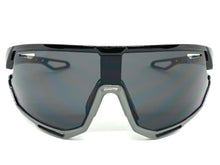 Oversized Retro Sporty Wrap Around Style SUNGLASSES Large Black Frame 80379