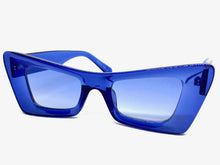 Classic Vintage Retro Cat Eye Style SUNGLASSES Blue Frame E1858