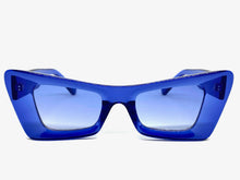 Classic Vintage Retro Cat Eye Style SUNGLASSES Blue Frame E1858
