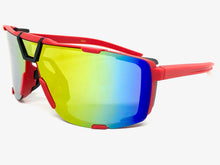 Classic Sporty Wrap Around Style SUNGLASSES Red Frame 30547