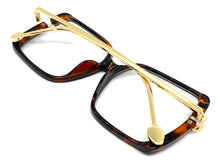 Classic Vintage Retro Style Clear Lens EYEGLASSES Square Tortoise & Gold Frame 89380