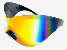 Oversized Exaggerated Modern Retro Face Shield Visor SUNGLASSES Huge Rainbow Frame & Lens 30589