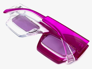 Classic Modern Retro Raver Party SUNGLASSES Funky Fuchsia Frame 2124