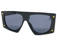 Oversized Modern Retro Style SUNGLASSES Large Black Frame 8288