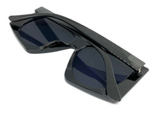 Oversized Modern Retro Style SUNGLASSES Large Black Frame 8288