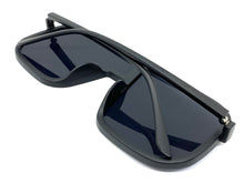 Oversized Modern Retro Shield Style SUNGLASSES Large Black Frame 58598