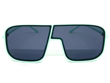 Oversized Modern Retro Shield Style SUNGLASSES Large Seafoam Green Frame 58598