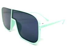 Oversized Modern Retro Shield Style SUNGLASSES Large Seafoam Green Frame 58598