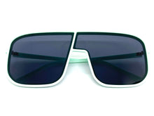 Oversized Modern Retro Shield Style SUNGLASSES Large Seafoam Green Frame 58598