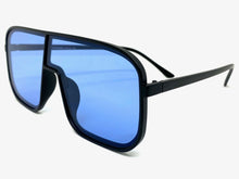Oversized Modern Retro Shield Style SUNGLASSES Large Black Frame 58598