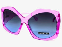 Oversized Vintage Retro Style SUNGLASSES Huge Fuchsia Frame 9862