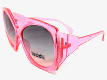 Oversized Vintage Retro Style SUNGLASSES Huge Pink Frame 9862