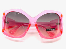 Oversized Vintage Retro Style SUNGLASSES Huge Pink Frame 9862
